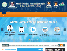 Tablet Screenshot of ghmc.gov.in
